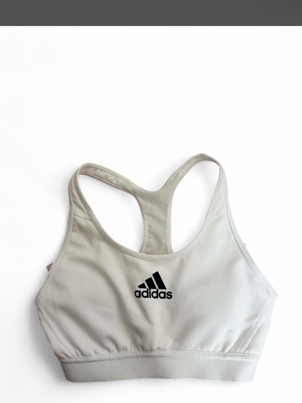 Adidas white sports bra with pad Size S